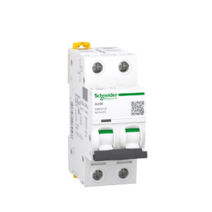کلید مينياتوری دو پل اشنایدر 2 آمپر 10KA-AC/DC کد A9F84202