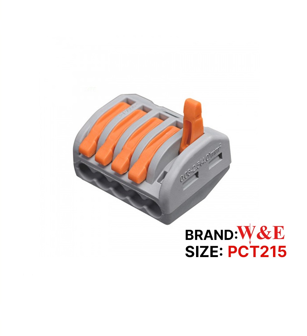 ترمینال انشعابی 5 خانه PCT-215 برند W&E (طرح وگو)